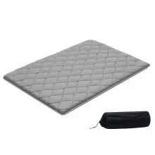 VEVOR Japanese Tatami Mat, Full Size Foldable Japanese Tatami Mattress, Futon Mattress with Storage Bag & Fastener, 9-Layer Floor Mat for Sleeping, Dorm, Meditation, Yoga, 2032 x 1372 x 89 mm, Gray