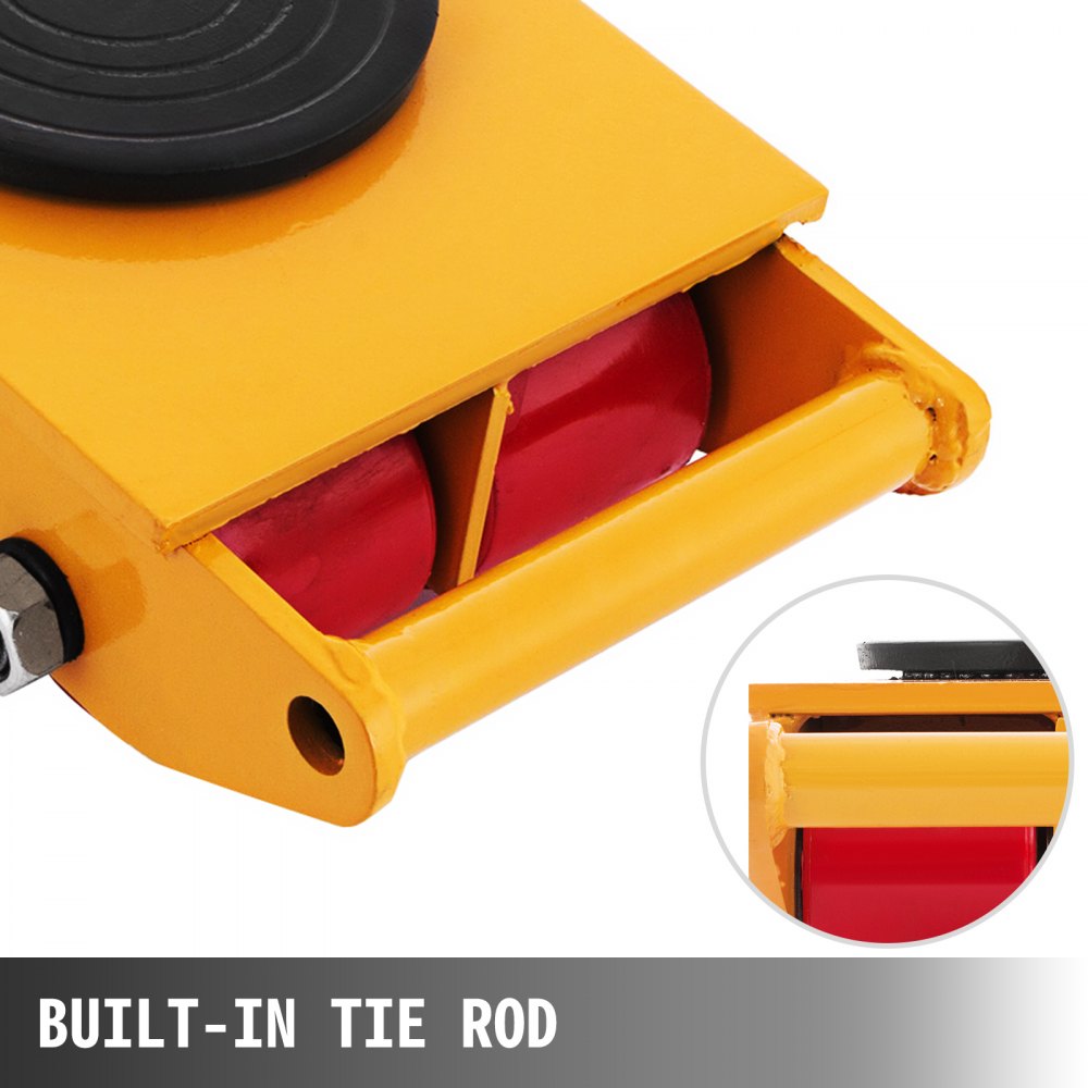 VEVOR 12 Ton Machinery Mover Rolling Skate Heavy Duty Carbon Steel Dolly Skate