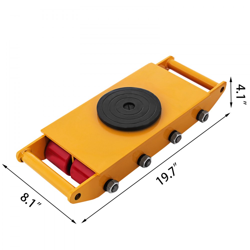 VEVOR 12 Ton Machinery Mover Rolling Skate Heavy Duty Carbon Steel Dolly Skate