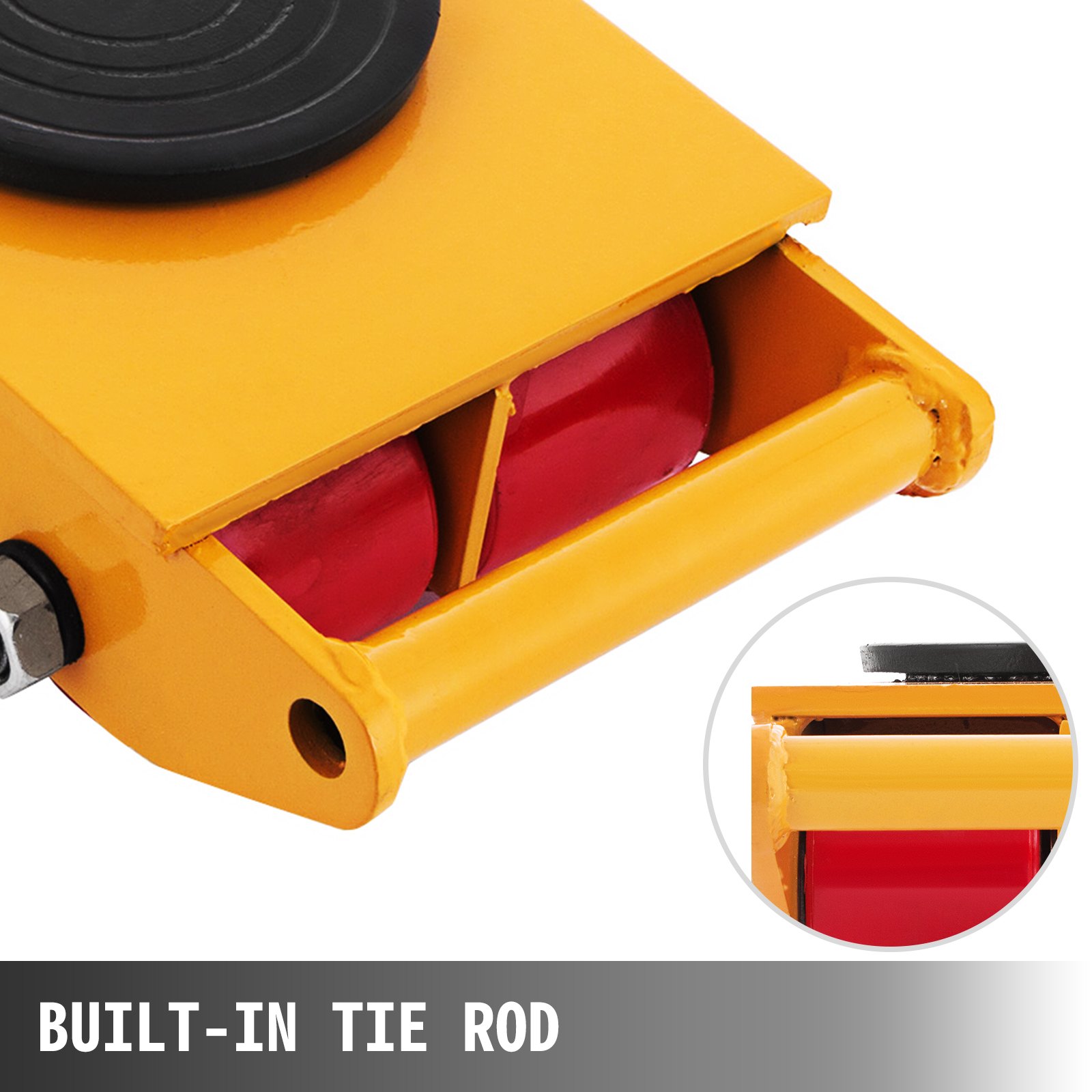 VEVOR 12 Ton Machinery Mover Rolling Skate Heavy Duty Carbon Steel Dolly Skate