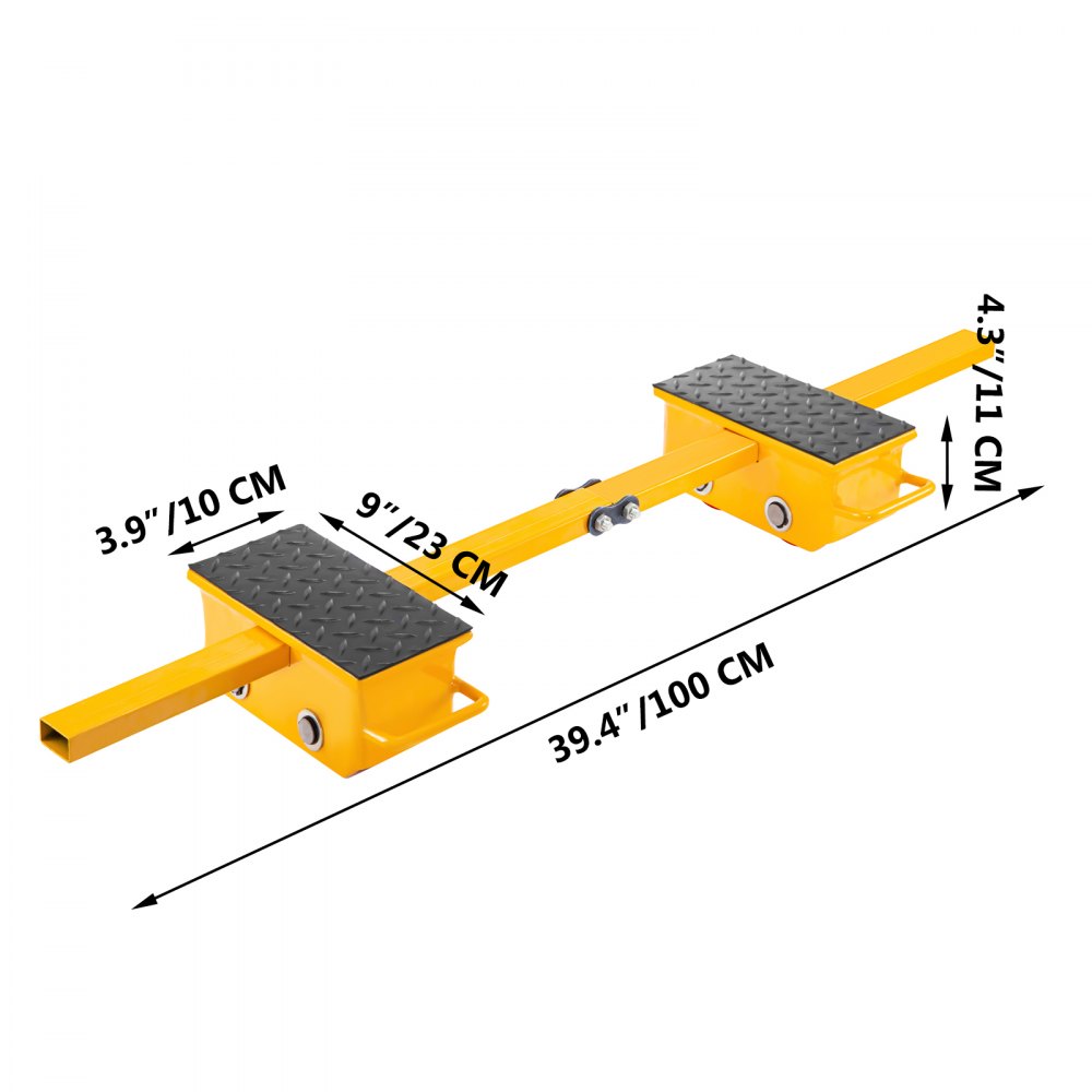 Machine Dolly Skate Machinery Roller Mover Cargo Trolley 2.5t 2 Roller