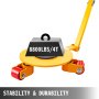 VEVOR Machinery Mover, 8800 LBS Machine Moving Skates, 4T Skate Roller with Push Rod and 3 Rollers, Industrial Dolly 360-degree Rotation, for Equipment and Material Handling