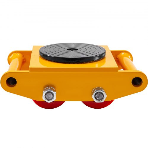 VEVOR 4pcs Machinery Mover, 6T Machinery Skate Dolly, 13200lbs Machinery Moving Skate, Machinery Mover Skate w/ 360° Rotation Cap and 4 Rollers, Heavy Duty Industrial Moving Equipment, Yellow