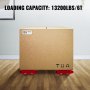 VEVOR 4pcs Machinery Mover, 6T Machinery Skate Dolly, 13200lbs Machinery Moving Skate, Machinery Mover Skate w/ 360° Rotation Cap and 4 Rollers, Heavy Duty Industrial Moving Equipment, Red