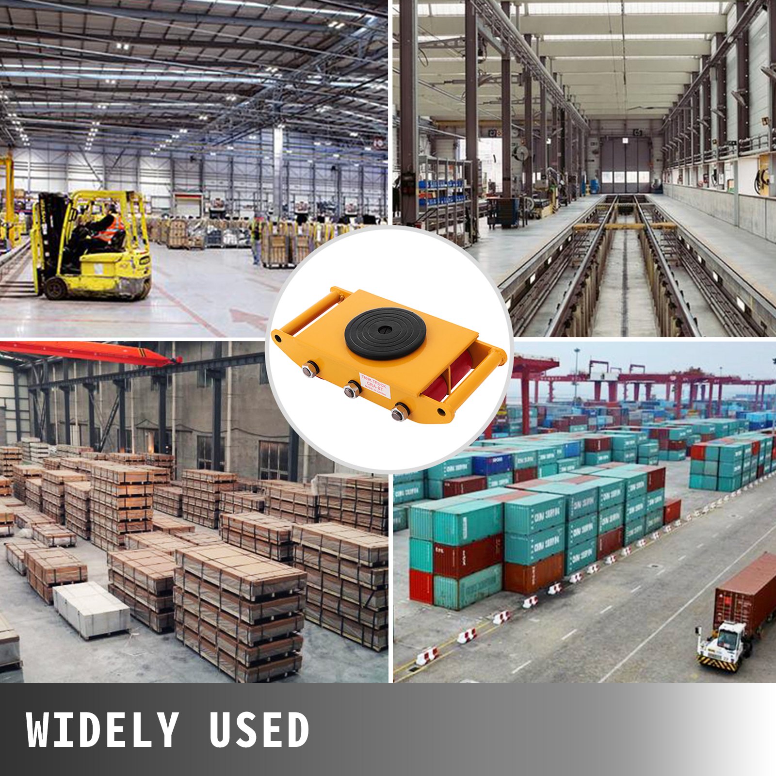 VEVOR 8T Machinery Mover Rolling Skate 17000LBS Load Smooth Carbon Steel