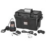 Bomba de sumidero de respaldo de emergencia para sótanos VEVOR, sistema de bomba de sumidero de respaldo de 2000 GPH y 0.17 HP, con adaptador de 15 V, interruptor de flotador, controlador de monitoreo las 24 horas, alertas y cargador, color negro.