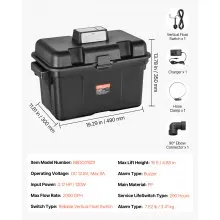 Basement Emergency Back-Up Sump Pump Backup Sump Pump System 2000GPH 0.17 HP