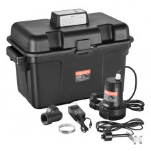 Basement Emergency Back-Up Sump Pump Backup Sump Pump System 2000GPH 0.17 HP
