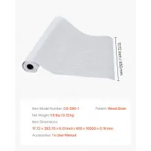 VEVOR Peel and Stick Wallpaper 17.7x393.7 in White Wood Grain Waterproof