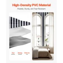 VEVOR Peel and Stick Wallpaper 17.7x590.5 in Black White Geometric Waterproof