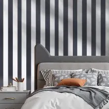 VEVOR Peel and Stick Wallpaper 17.7x590.5 in Black White Geometric Waterproof