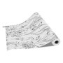 VEVOR Peel and Stick Wallpaper, 45cm x 10m Contact Paper White Line Art Botanical Floral Waterpoof Self Adhesive, Easy to Clean Wall Decorative Vinyl Roll for Bedroom Kitchen Office Bathroom