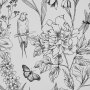 VEVOR Peel and Stick Wallpaper, 45cm x 10m Contact Paper White Line Art Botanical Floral Waterpoof Self Adhesive, Easy to Clean Wall Decorative Vinyl Roll for Bedroom Kitchen Office Bathroom