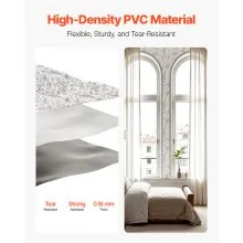 VEVOR Peel and Stick Wallpaper 17.7x393.7 in White Botanical Floral Waterproof