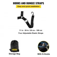 VEVOR 3.5'x 4.1' Cargo Net with S-Hooks, Truck Bed Cargo Net Heavy Duty Cargo Nets Capacity 1100LBS for Pickup Trucks (42" x 50")