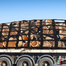 Truck Bed Cargo Net - Cross Strap Reinforced Truck Cargo Net with D-Rings Hook