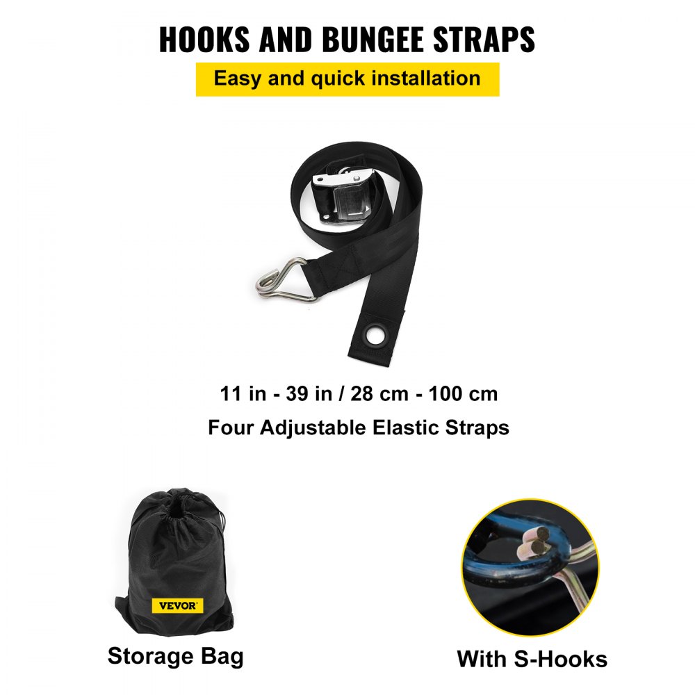 VEVOR 6' x 4.7' Cargo Net with Mesh, Truck Bed Cargo Net Capacity 1100LBS, Heavy Duty Cargo Nets with Cam Buckles & S-Hooks for Pickup Trucks (72" x 57")