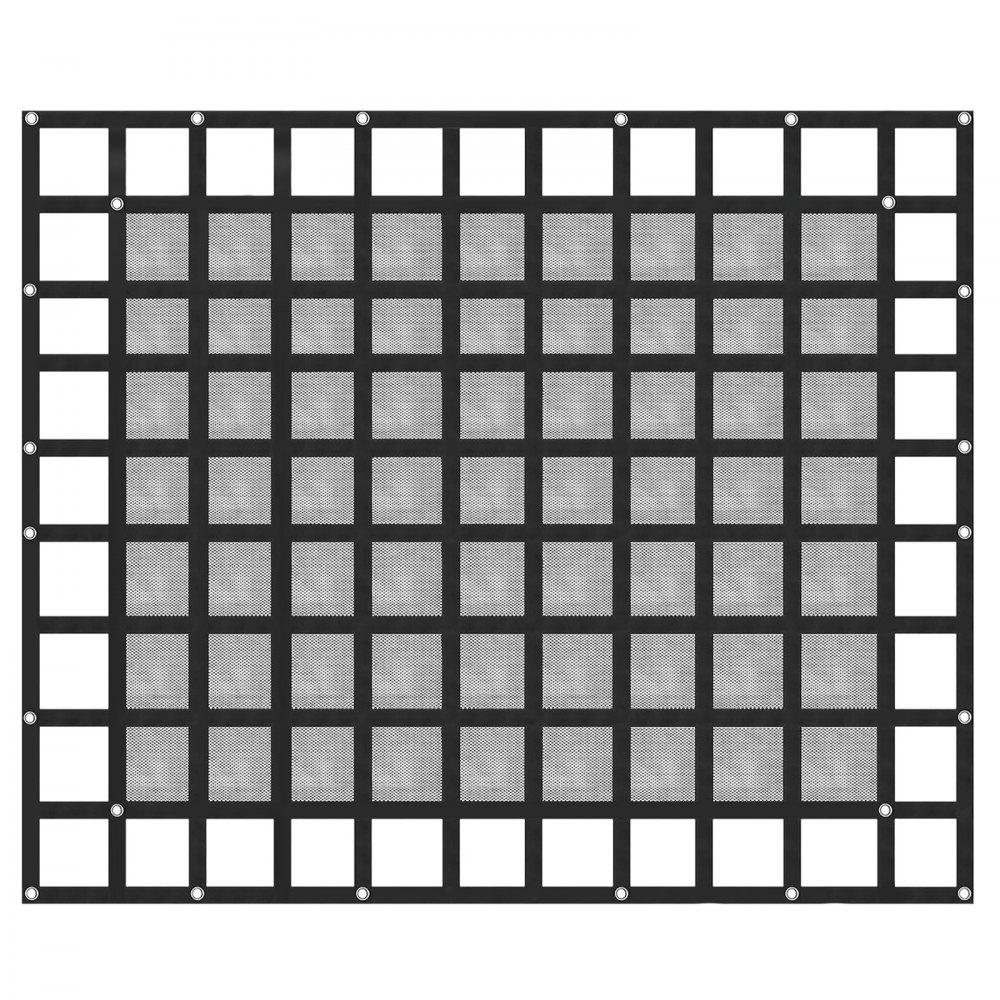 VEVOR Cargo Net with Mesh, 8' x 6.7' Cargo Net for Pickup Truck Bed, Heavy Duty Cargo Nets with Cam Buckles & S-Hooks & Cross Strap, Truck Bed Cargo Net for Trailer SUV Jeeps(96" x 80")