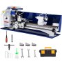 VEVOR Mini Metal Lathe, Automatic Thread Processing, 1200W Direct Drive Motor Lathe Machine w/ Infinitely Variable Speed, Precision Turning Tool w/ Chuck Jaws Center for Metal Machining, CE Certified