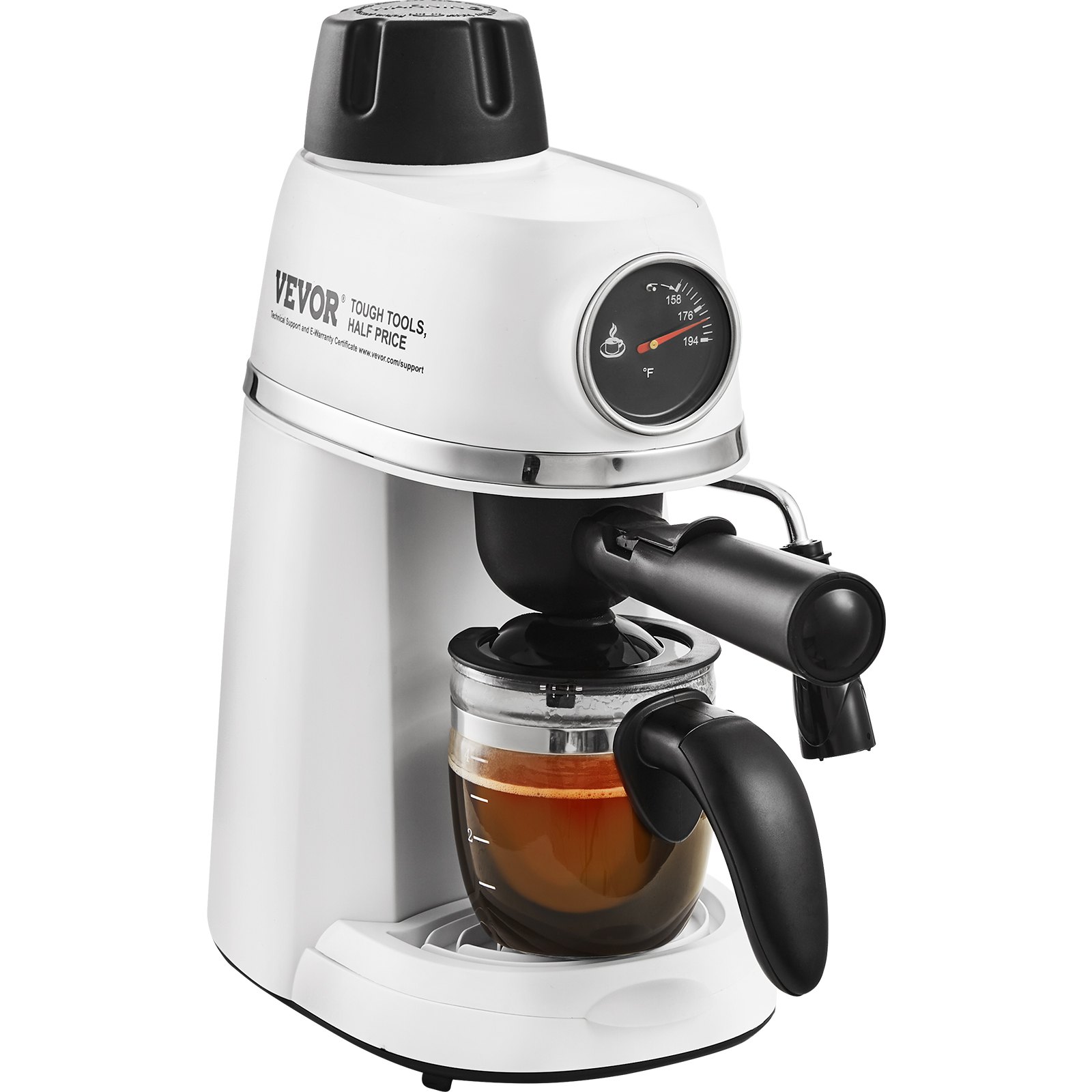 Espresso Machine, 3.5 Bar Espresso Maker with Milk Frother Steam Wand, 4-Cup Professional Coffee/Espresso Machine with Temp Gauge & Removable Water Tank for Latte Cappuccino, NTC Control System Espresso Machine, 3.5 Bar Espresso Maker with Milk Frother Steam Wand, 4-Cup Professional Coffee/Espresso Machine with Temp Gauge & Removable Water Tank for Latte Cappuccino, NTC Control System