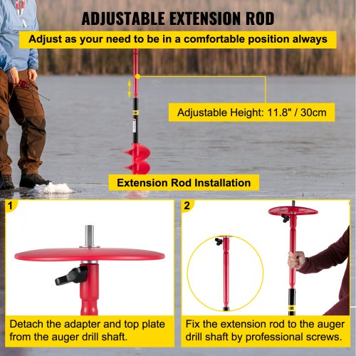 Electric Ice Auger, Flexible Tensile Ice Fishing Auger Lightweight Rust Easy Control Strong With Blade Guards For Enthusiasts For Outdoor Electric Ice Auger, Flexible Tensile Ice Fishing Auger Lightweight Rust Easy Control Strong With Blade Guards For Enthusiasts For Outdoor