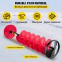 VEVOR Ice Drill Auger, 8" Diameter Nylon Ice Auger, 39" Length Ice Auger Bit,Auger Drill with 11.8" Extension Rod,Auger Bit w/Drill Adapter,Top Plate & Blade Guard for Ice Fishing Ice Burrowing Red