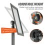 VEVOR Pedestal Sign Holder, 8.5 x 11 Inch Vertical and Horizontal Adjustable Poster Stand, Heavy-Duty Floor Standing Sign Holder with Metal Base for Display, Advertisement, and Outdoor, Black