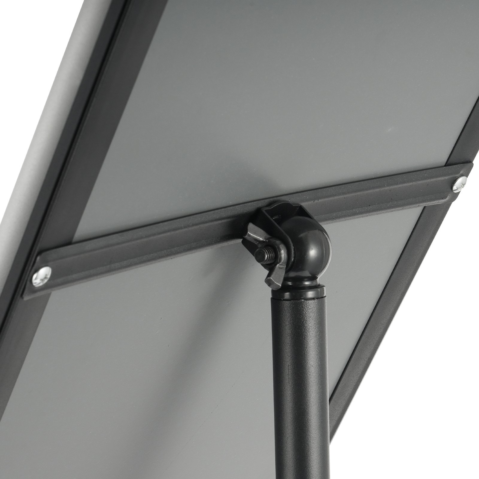 VEVOR Pedestal Sign Holder, 8.5 x 11 Inch Vertical and Horizontal Adjustable Poster Stand, Heavy-Duty Floor Standing Sign Holder with Round Base for Display, Advertisement, and Outdoor, Black
