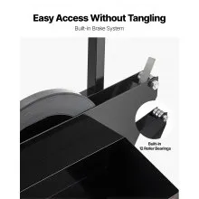 VEVOR Banding Strapping Cart, Fit for Steel Strapping Coils with 23.6 inches Core Outer Size, Heavy Duty Strapping Dispenser with Rubber Wheels, Suitable for Factory, Warehouse, Loading Area