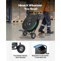 VEVOR Banding Strapping Cart, Fit for PET / PP / Steel Strapping Coils with 20.3/40.6 cm Core Size, Heavy Duty Strapping Dispenser Equipped with Upgrade Drum Brake, Built-in Spacious Tray for Tools