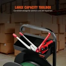 VEVOR Strapping Dispenser Banding Cart for PET/PP Strapping Roll 16"/8" Core