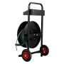 VEVOR Banding Strapping Cart, for PET/PP/Fiber Strapping Coils with 8" Core Size, Heavy Duty Strapping Dispenser, Equipped with Anti-Retreat Pulleys, Upgrade Brake System, Spacious Tray for Tools