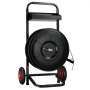 VEVOR Banding Strapping Cart, for PET/PP/Fiber Strapping Coils with 8" Core Size, Heavy Duty Strapping Dispenser, Equipped with Anti-Retreat Pulleys, Upgrade Brake System, Spacious Tray for Tools