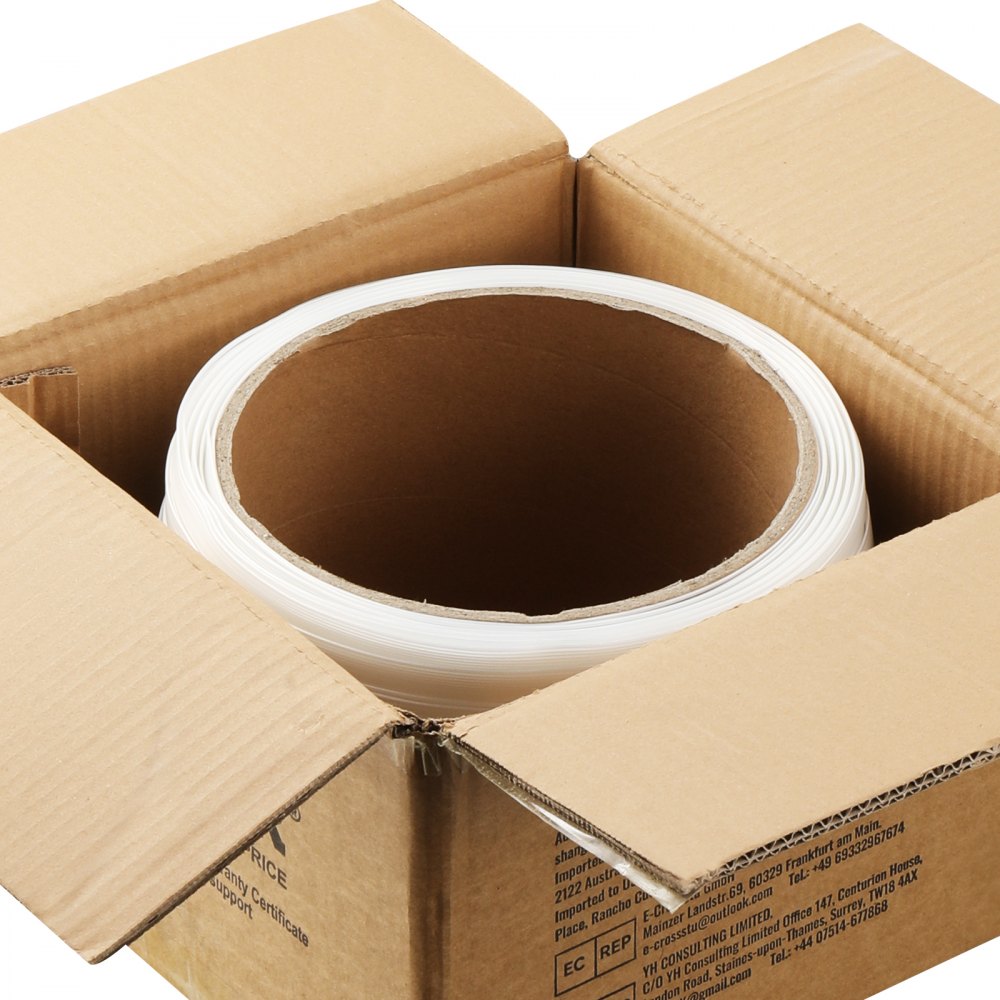 VEVOR Packaging Woven Cord Strapping Roll, 660' Length x 1/2" Width x 0.03" Thickness, 882 lbs Breaking Strength, Heavy Duty Banding Pallet Strap Coil, Portable Strong Banding Packing Straps, White