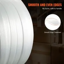 VEVOR Packaging Woven Cord Strapping Roll, 330' Length x 3/4" Width x 0.03" Thickness, 1763 lbs Break Strength, Heavy Duty Banding Pallet Strap Coil, Portable Strong Banding Packing Straps, White