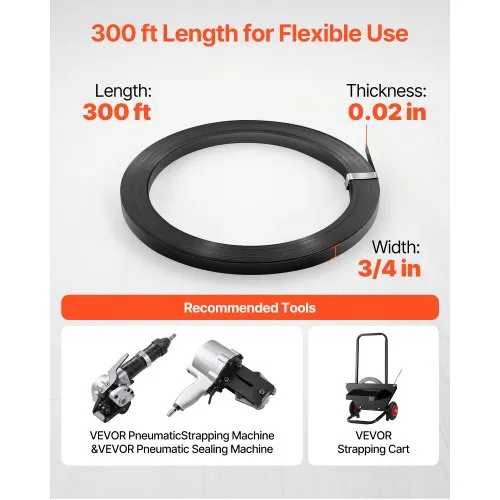 Terasest pakkelint 19 mm x 0,55 mm, 91 m — pilt 4