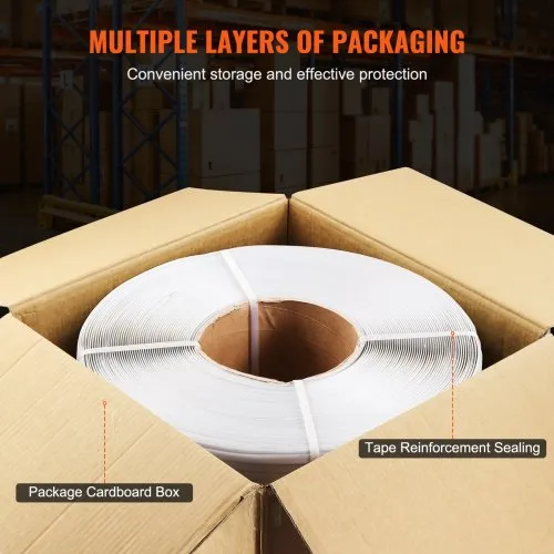 VEVOR Packing Woven Cord Strapping Roll, 660' Length x 1/2