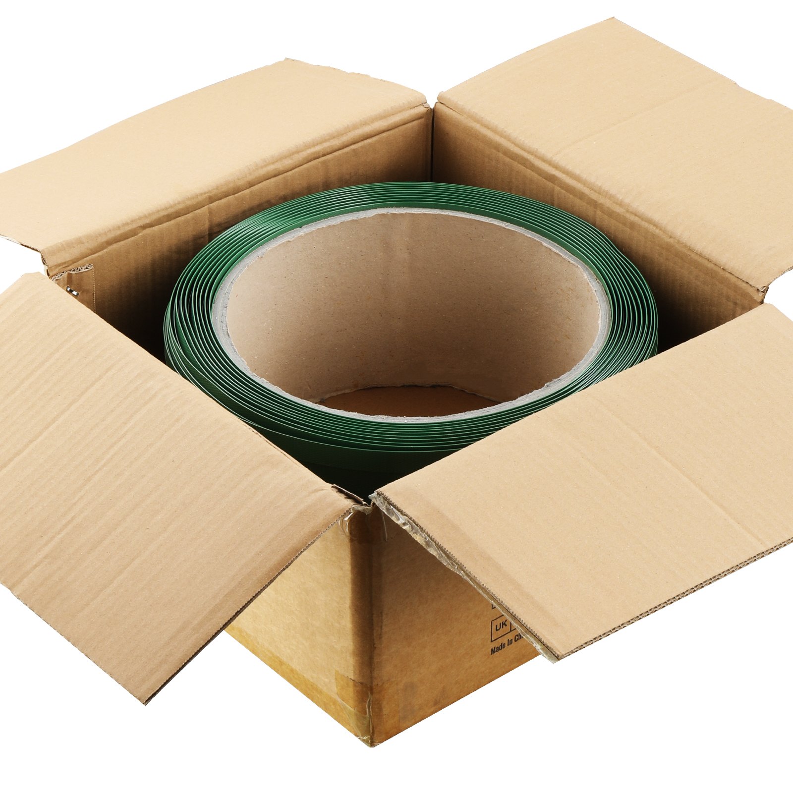 VEVOR Packaging Polyester PET Strapping Roll, 1000' Length x 0.63" Width x 0.03" Thickness, 992 lbs Break Strength, Heavy Duty Banding Pallet Strap Coil, Portable Strong Banding Packing Straps, Green