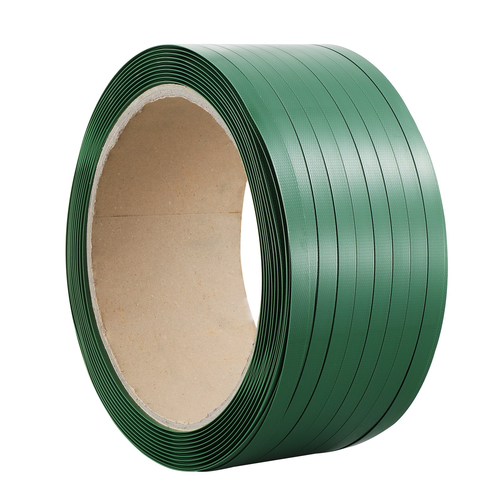 VEVOR Packaging Polyester PET Strapping Roll, 1000' Length x 0.63" Width x 0.03" Thickness, 992 lbs Break Strength, Heavy Duty Banding Pallet Strap Coil, Portable Strong Banding Packing Straps, Green