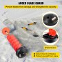 VEVOR Ice Drill Auger, 8'' Diameter Nylon Ice Auger, 39'' Length Ice Auger Bit, Auger Drill with Drill Adapter & Top Plate, Nylon Auger Bit w/ Auger Blades & Blade Guard for Ice Fishing, Ice Burrowing
