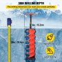VEVOR Ice Drill Auger, 6'' Diameter Nylon Ice Auger, 39'' Length Ice Auger Bit, Auger Drill with Drill Adapter & Top Plate, Nylon Auger Bit w/ Auger Blades & Blade Guard for Ice Fishing, Ice Burrowing