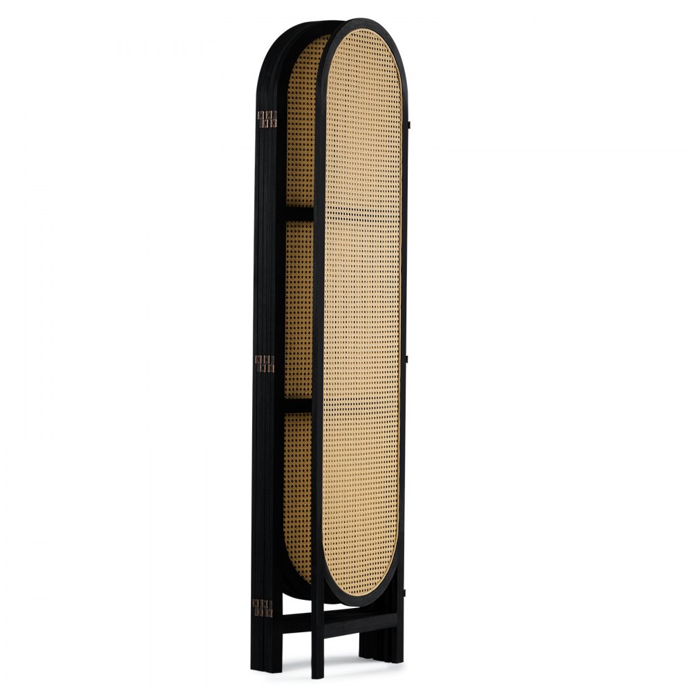 Biombo VEVOR de 6 paneles, biombo plegable de ratán tejido a mano con bisagras, separador portátil, separador de ambientes independiente de madera para sala de estar y dormitorio, color marrón