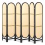 VEVOR 6 Panel Room Divider, Hand-Woven Rattan Folding Privacy Screens with Hinges, Portable Partition Room Dividers, Wooden Freestanding Wall Divider for Room Separation, Living Room, Bedroom, Brown