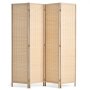 VEVOR 4 Panel Room Divider Bamboo Hand-Woven Folding Privacy Screens Natural