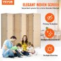 VEVOR 6 Panel Room Divider Bamboo Hand-Woven Folding Privacy Screens Natural