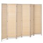 Biombo VEVOR de 6 paneles, biombos plegables de bambú tejido a mano con bisagras, separadores portátiles y separadores de pared independientes para separar ambientes, sala de estar y dormitorio, color natural.
