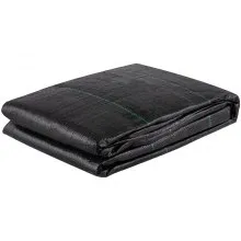 VEVOR Geotextile Fabric, 12.5 x 30 ft 3.5oz Woven PP Driveway Drain Cloth w/ 600lbs Tensile Strength, Heavy Duty Underlayment for Soil Stabilization, Landscaping, Weed Barrier, 12.5FT30FT-3.5OZ, Black