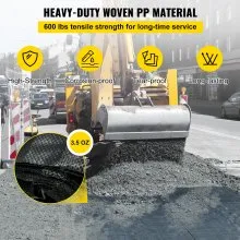 VEVOR Geotextile Fabric Woven Driveway Fabric 12.5' x 50' Landscape Fabric 3.5oz