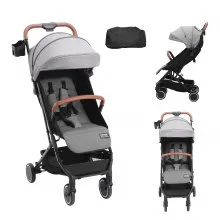VEVOR Standard Baby Infant Stroller, Toddler Stroller with 95°-150° Adjustable Backrest & & 0/90°Adjustable Footrest & One-click Folding, Newborn Stroller with Cup Holder and Carry Bag, Dark Grey