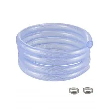 Braided Clear Vinyl Tubing 3/4" ID x 19/20" OD 10FT Plastic PVC Tubing